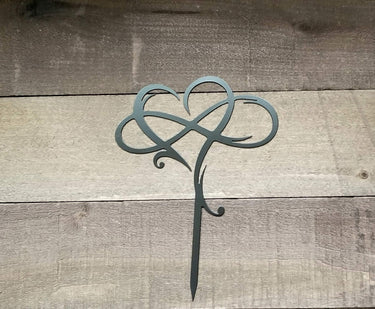 Heart Infinity Cake Topper | Wedding Decor | Metal Love Infinity Sign | Wedding Cake Topper | Infinity Decor | Anniversary Infinity Art